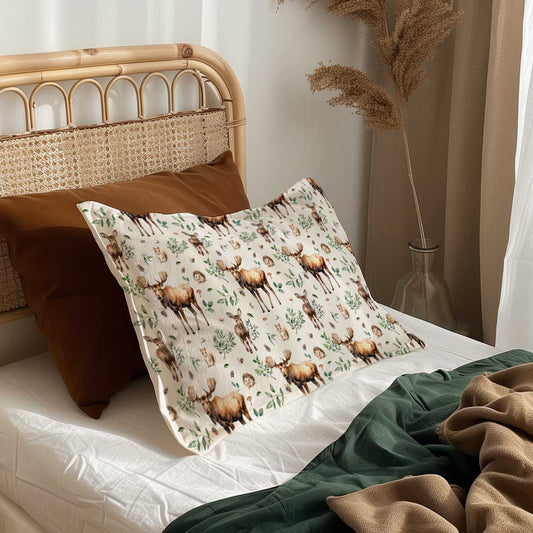 Couvre-oreiller lit simple | Calme en Forêt