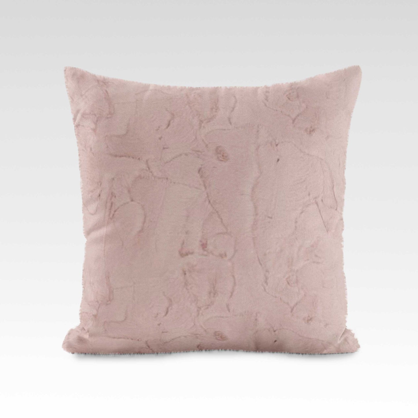 Coussin décoratif | Fourrure synthétique vieux rose