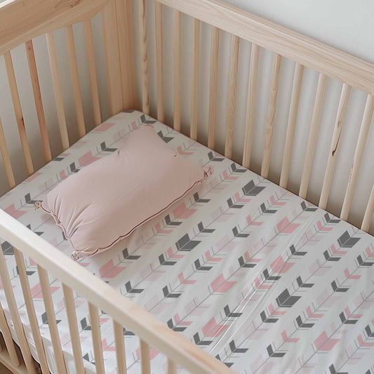 Drap contour pour bassinette | Flèches Petite Rose