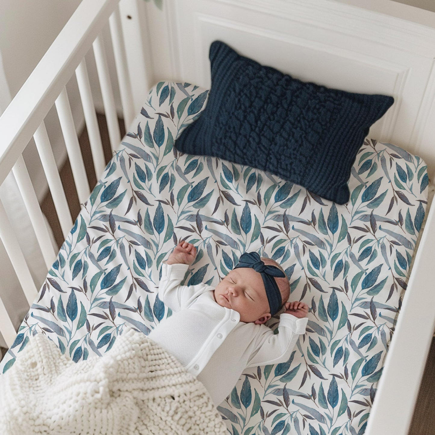 Drap contour pour bassinette | Feuillage du rivage