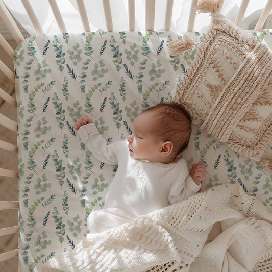 Drap contour pour bassinette | Petite feuille