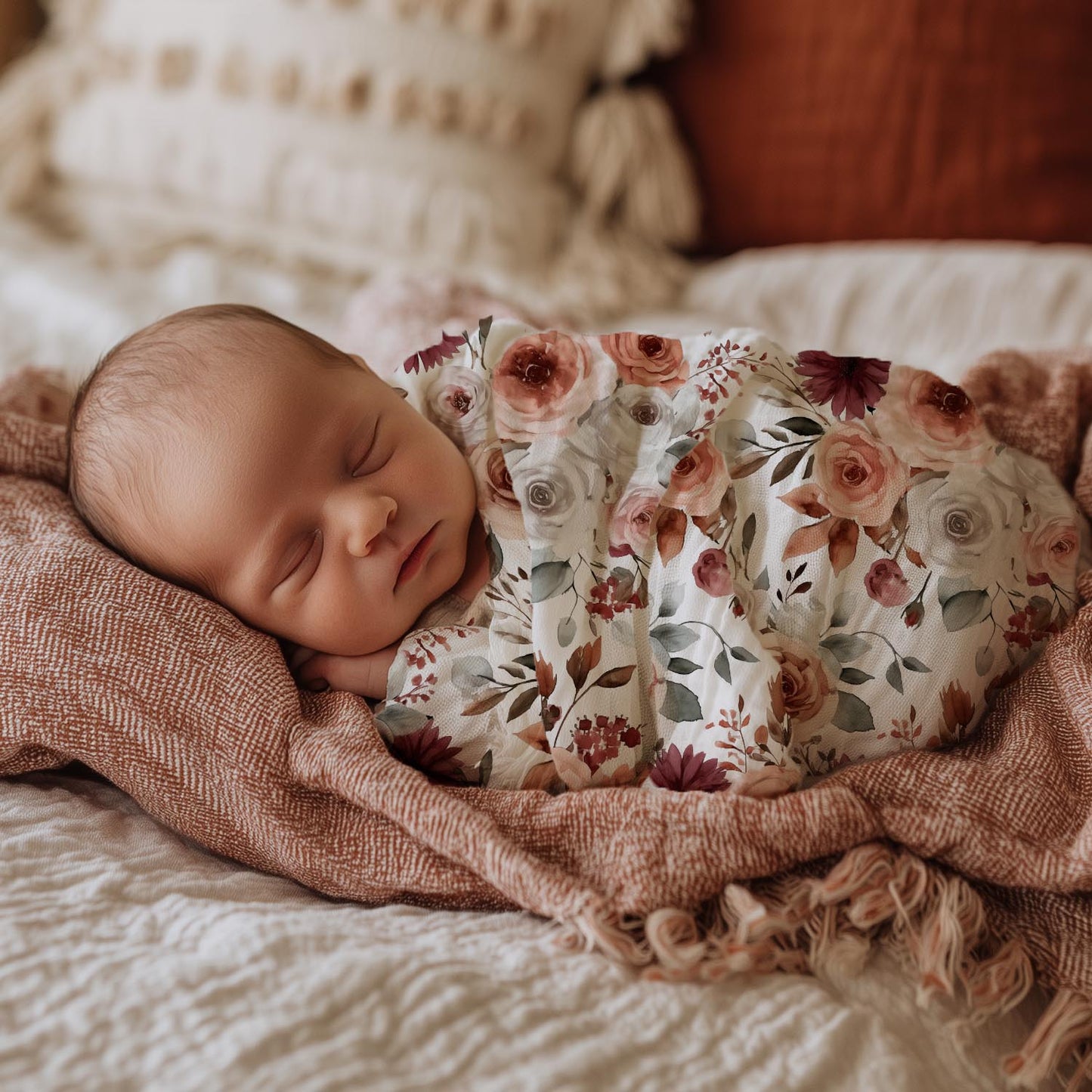 Couverture en mousseline de bambou | Épices d'automne