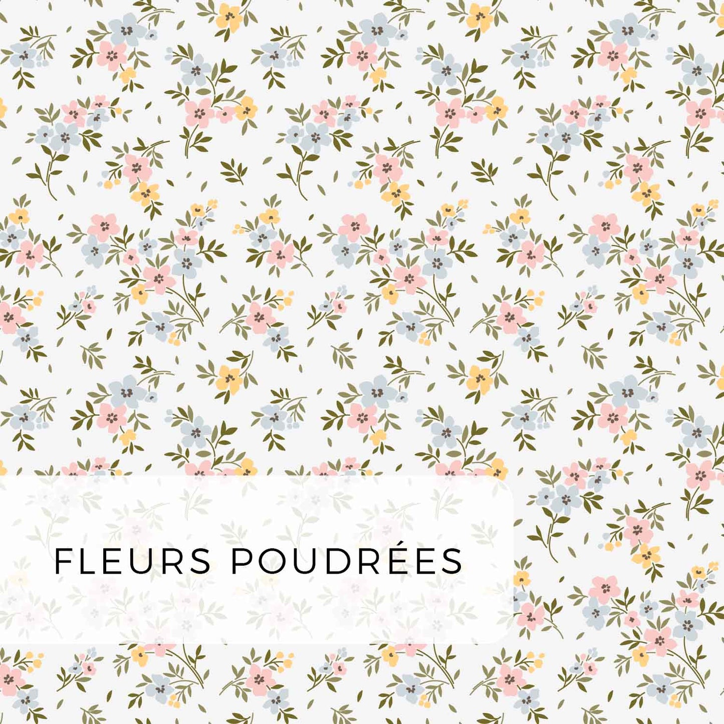 Literie pour lit simple | Fleurs poudrées