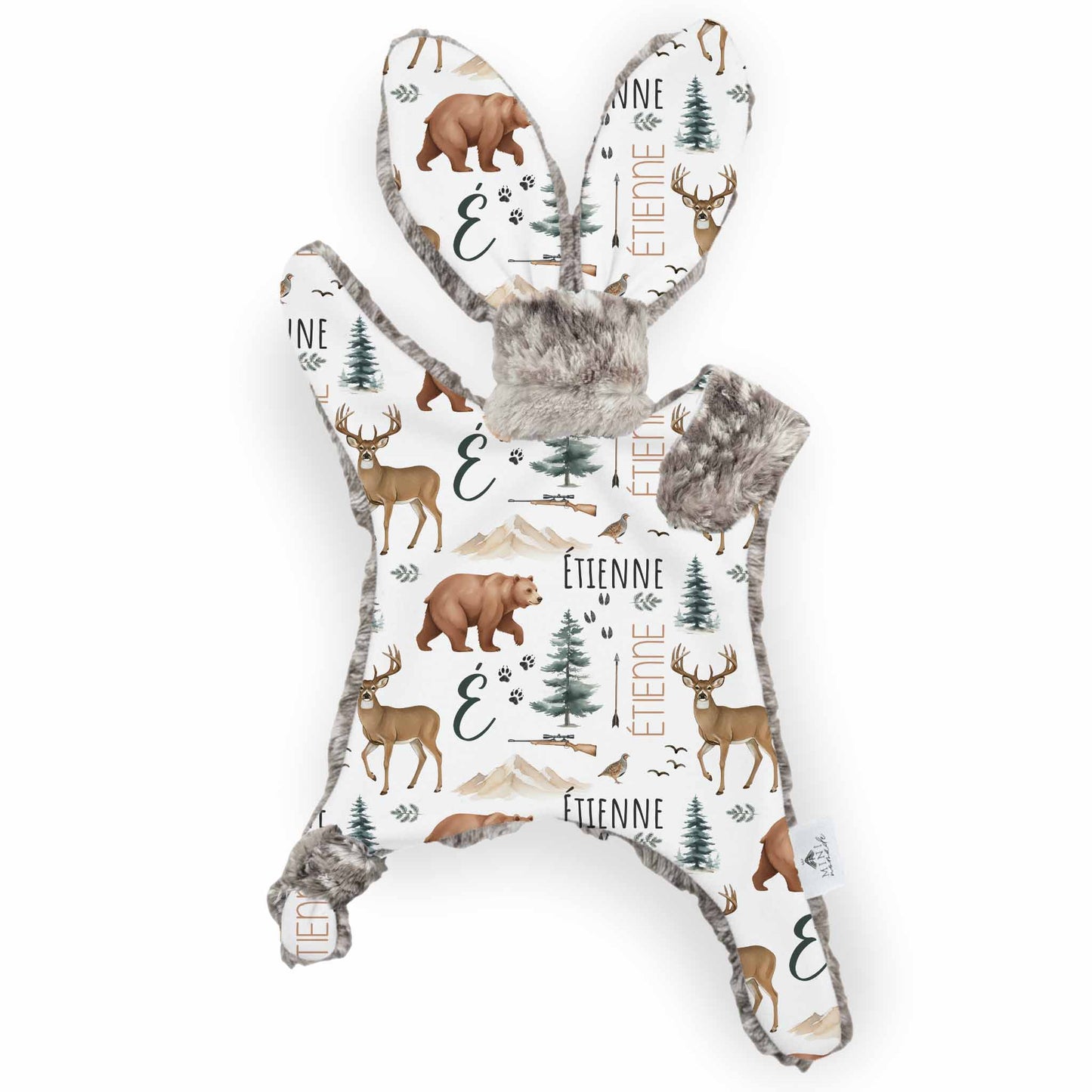 Lapinou personnalisé | Partie de chasse prénom répétitif