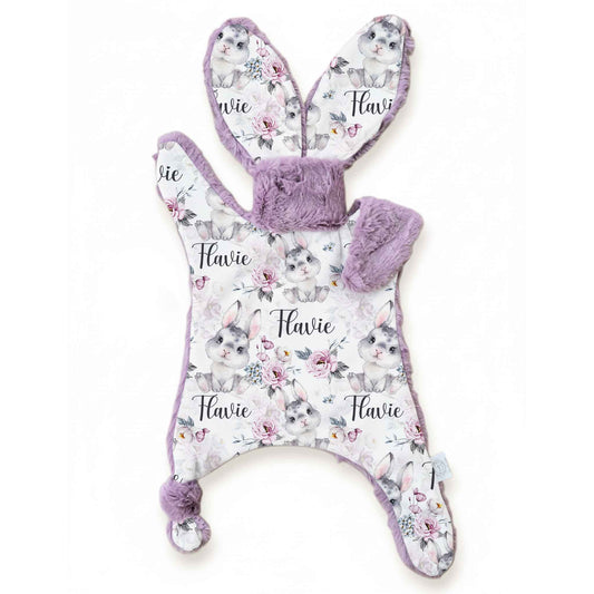 Lapinou personnalisé | Lapin rosé blush prénom répétitif