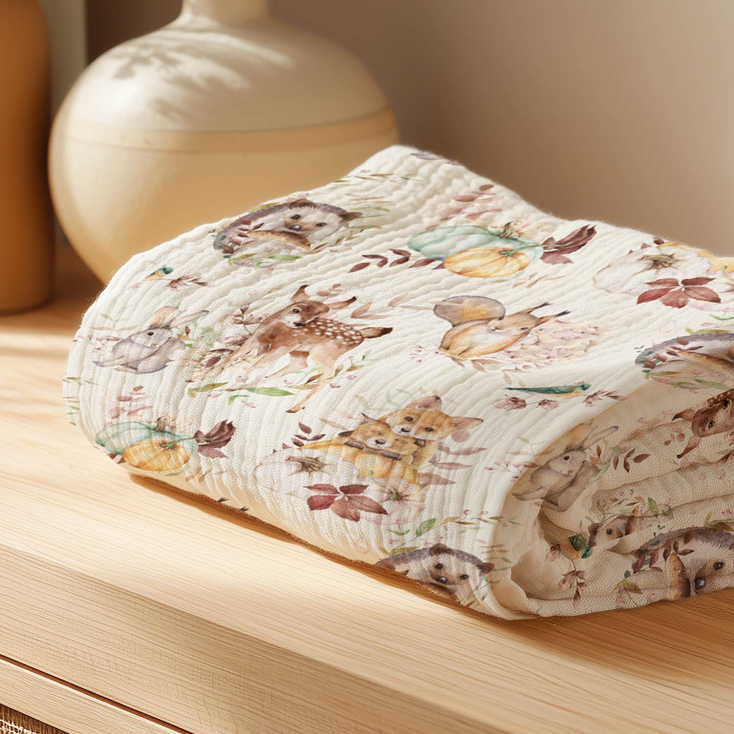 Couverture en mousseline de bambou | Forêt d'automne