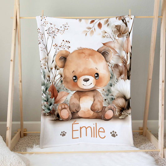 Couverture personnalisée | Ours et forêt d'automne