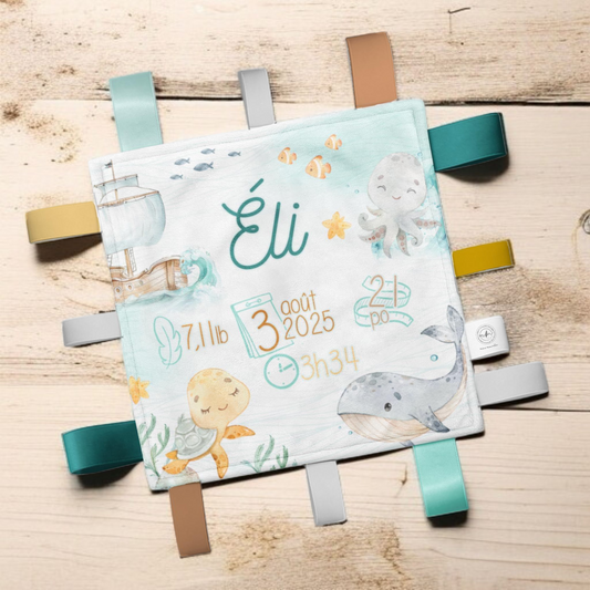 Doudou-étiquettes personnalisée | Petit Voilier