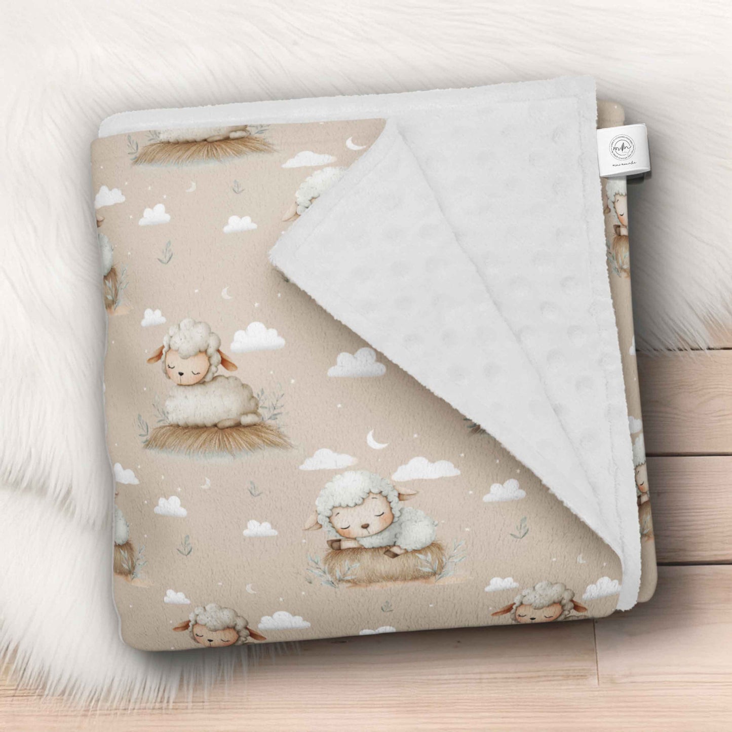 Couverture en minky | Rêve de moutons