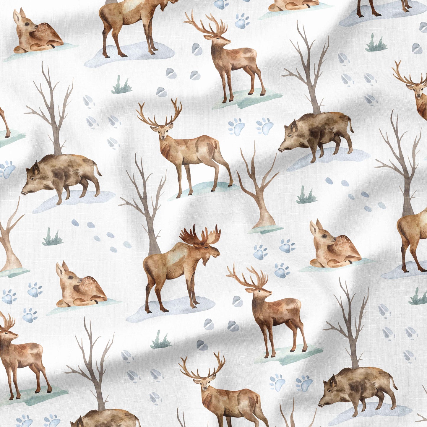 Banque de motif | Créez votre produit | Animaux pas dans la neige