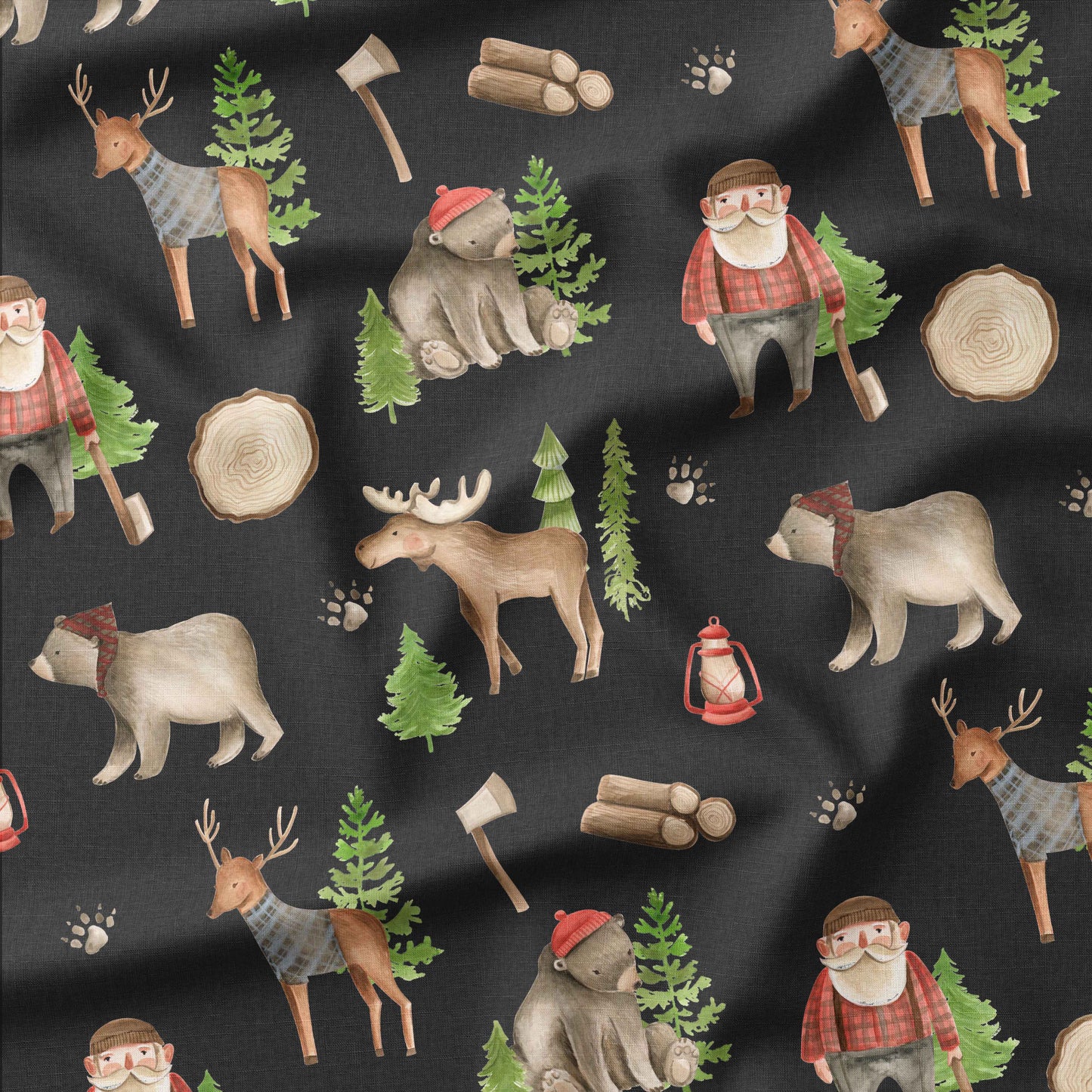 Banque de motif | Créez votre produit | Bûcheron des bois charcoal