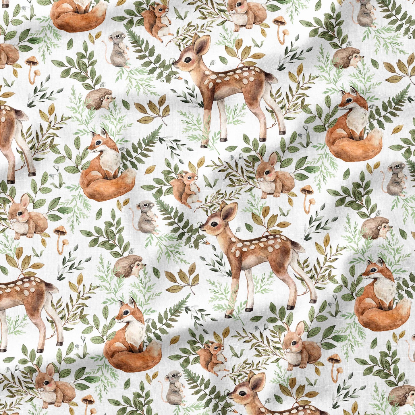 Banque de motif | Créez votre produit | Forêt enchantée fond blanc