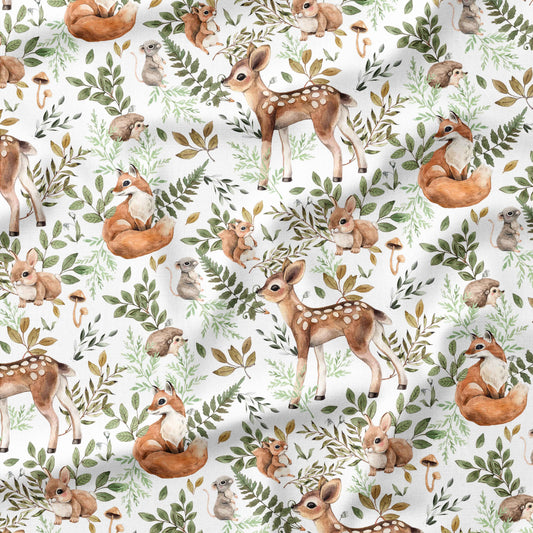 Banque de motif | Créez votre produit | Forêt enchantée fond blanc