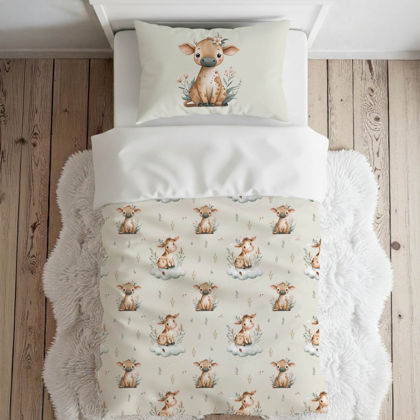 Literie pour lit simple | Marguerite la petite vache