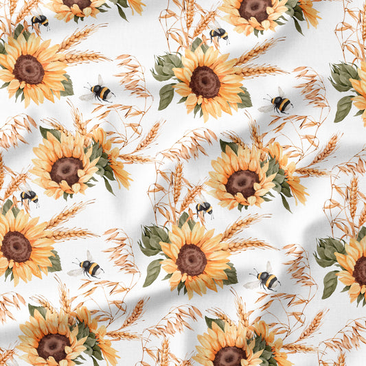 Banque de motif | Créez votre produit | Abeilles et tournesols