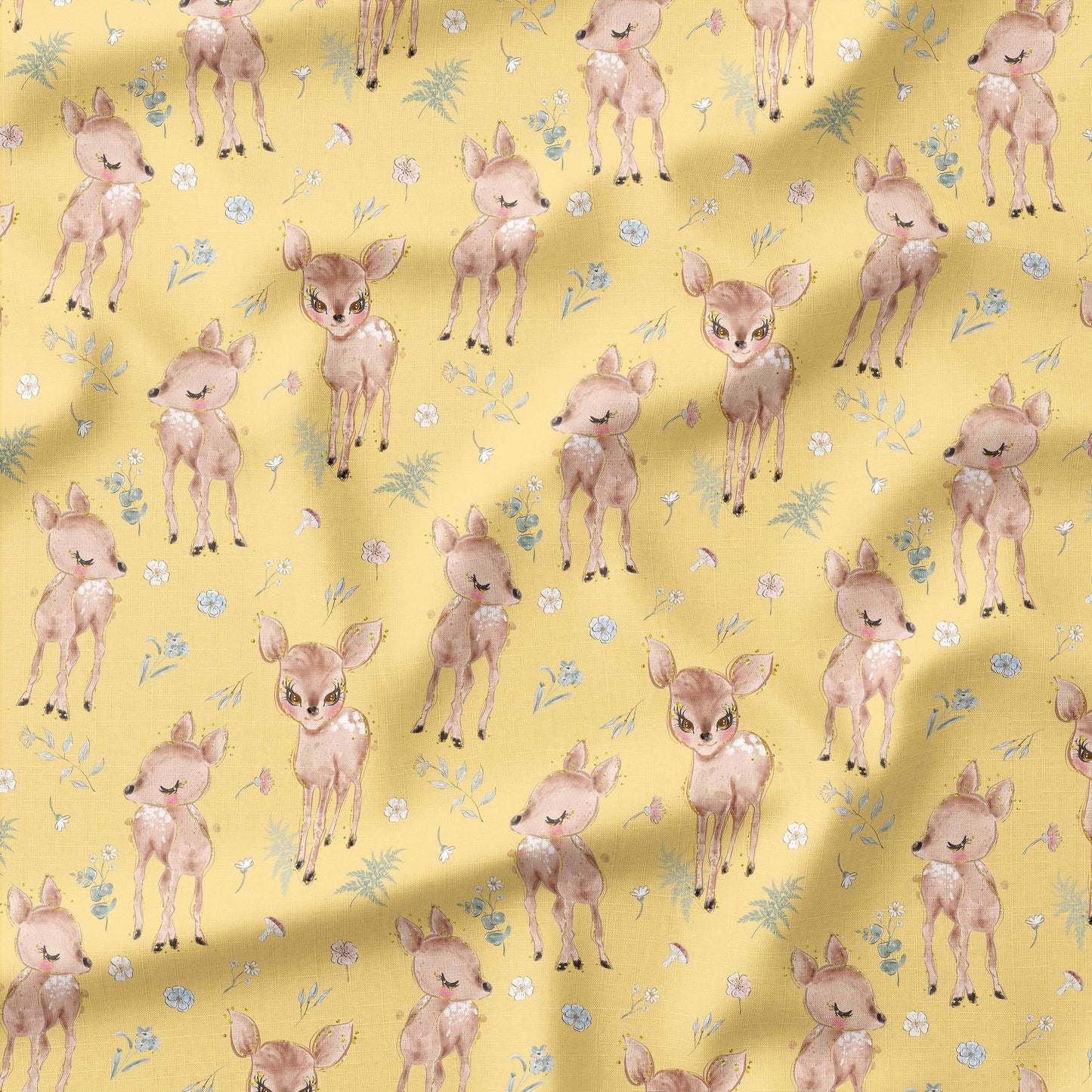 Banque de motif | Créez votre produit | Faon du pré fond jaune