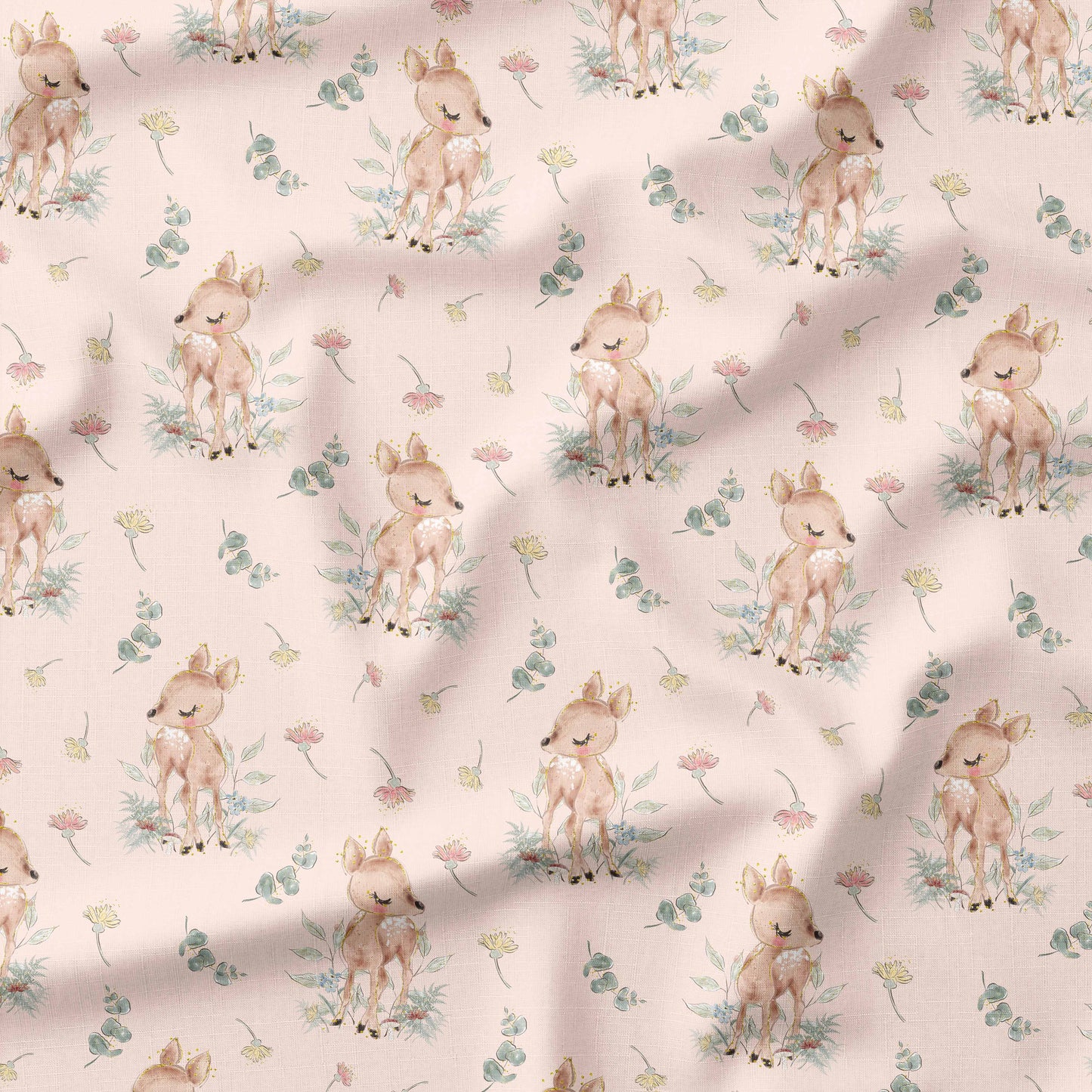 Banque de motif | Créez votre produit | Faon du pré debout fond rose