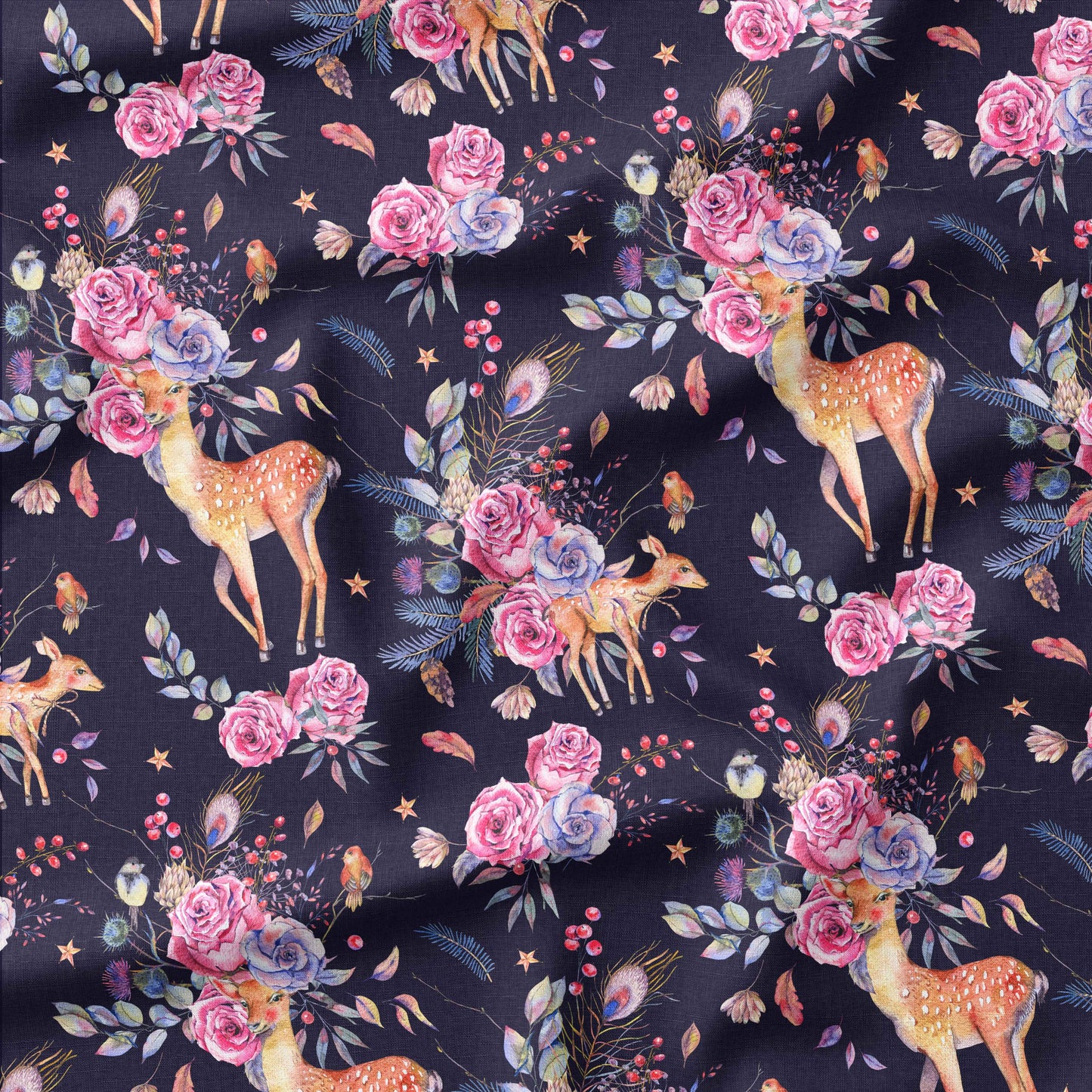 Banque de motif | Créez votre produit | Biche florale