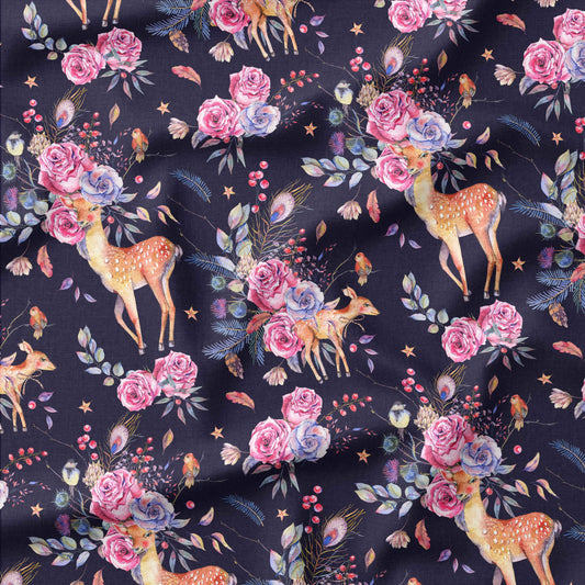 Banque de motif | Créez votre produit | Biche florale