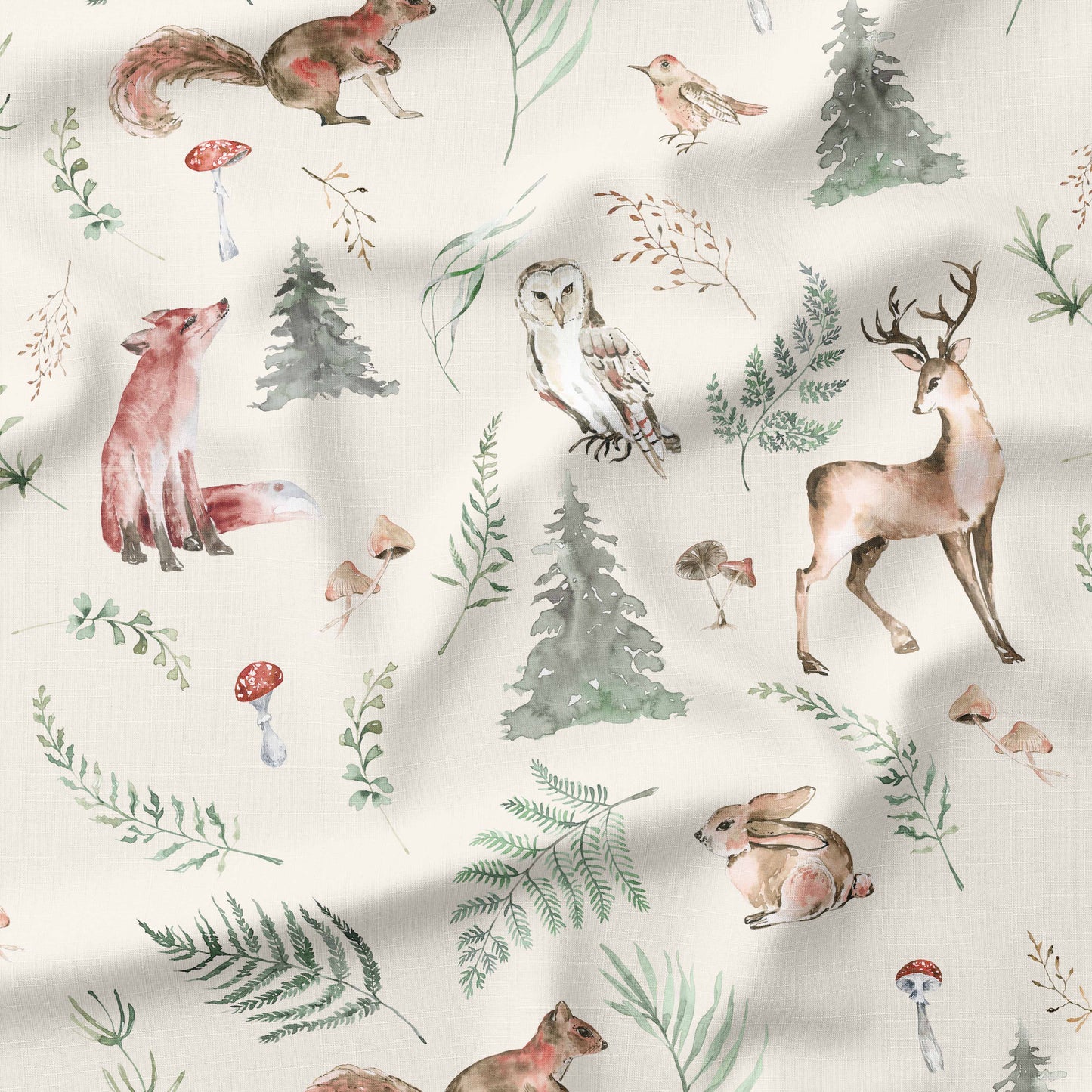 Banque de motif | Créez votre produit | Animaux de la forêt beige