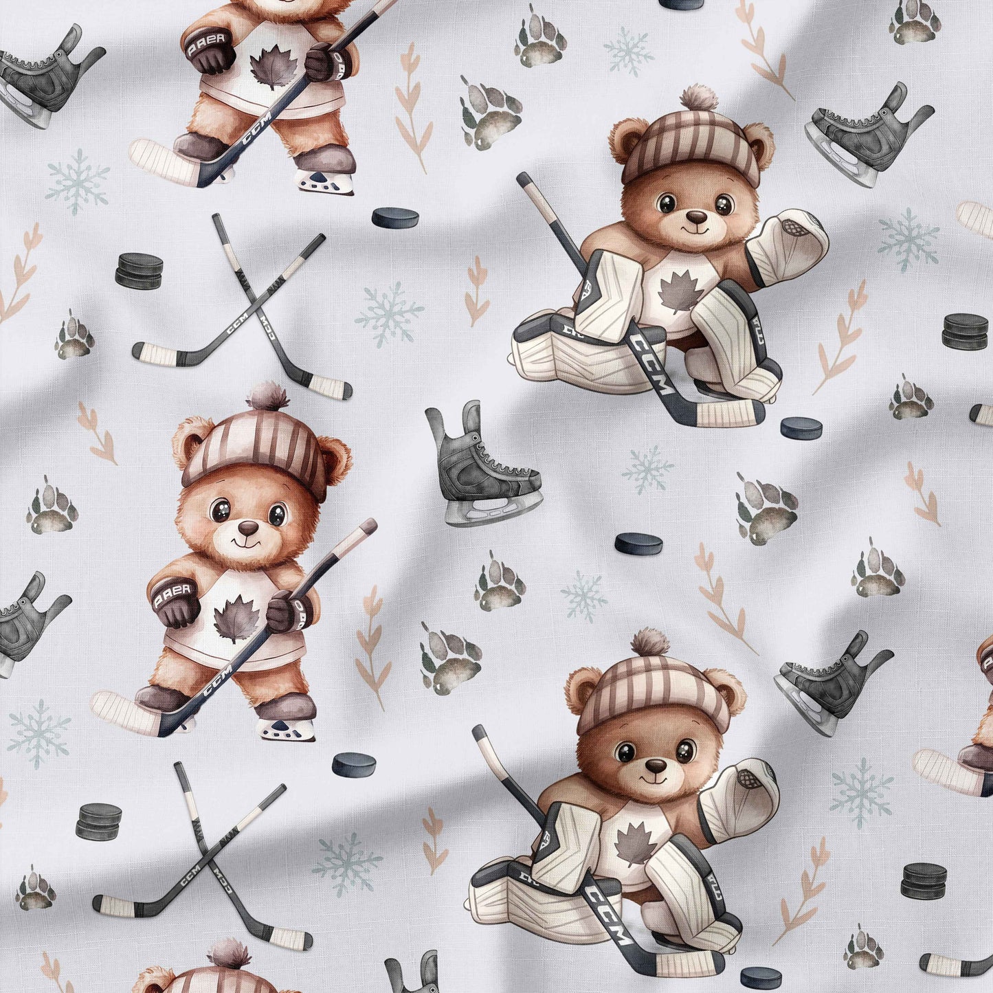 Banque de motif | Créez votre produit | Ours Hockey