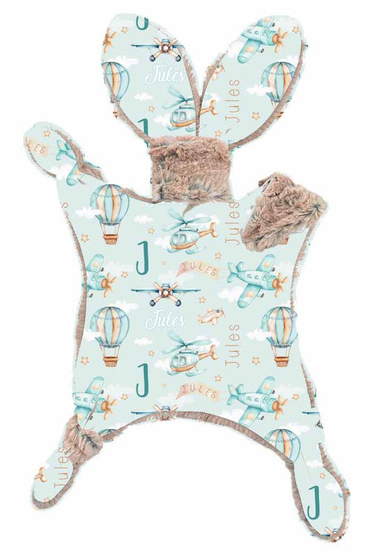 Lapinou personnalisé | Aventures dans les airs prénom répétitif