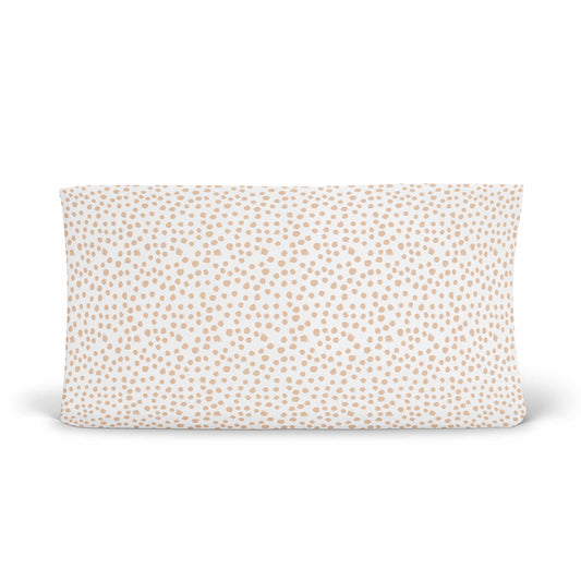 Housse pour matelas à langer | Pois aquarelle beiges