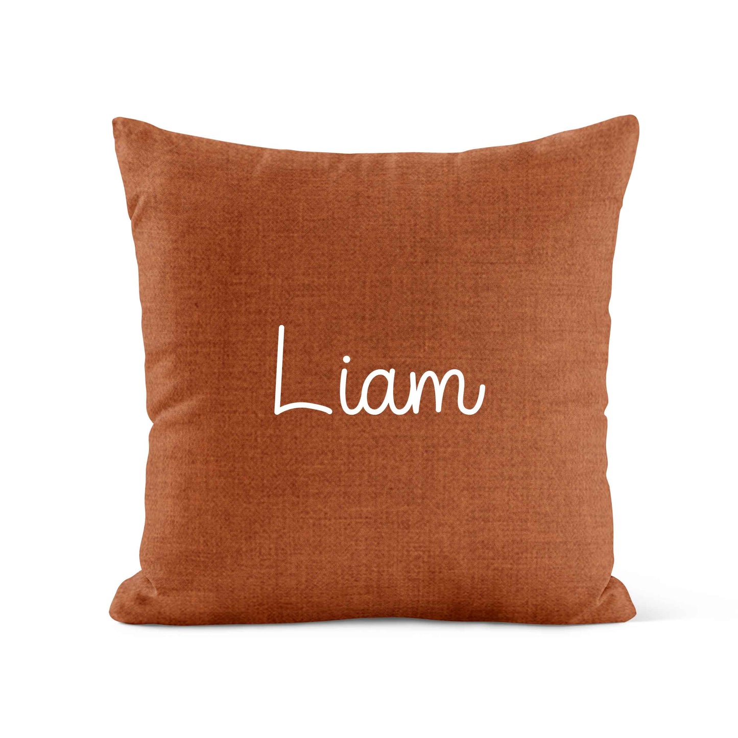 Housse de coussin personnalisée | Rouille texturée avec prénom