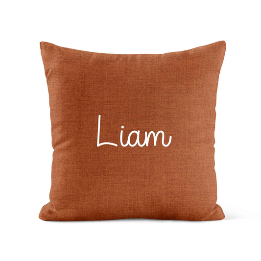 Housse de coussin personnalisée | Rouille texturée avec prénom
