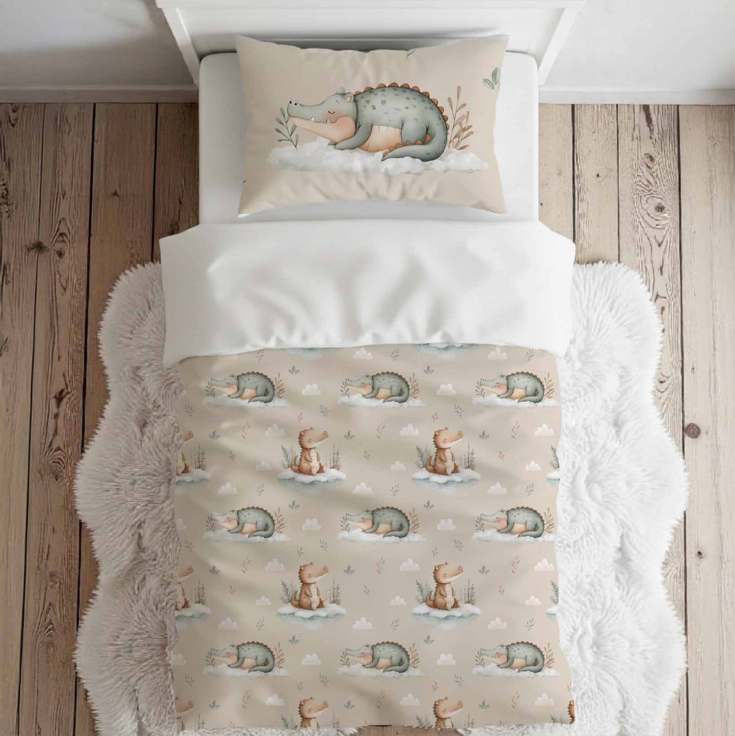 Literie pour lit simple | Rêve de croco