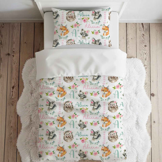 Literie pour lit simple | Amies des bois prénom répétitif