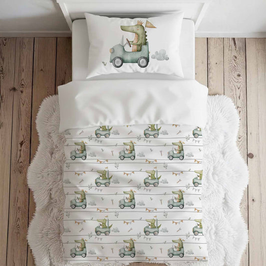 Literie pour lit simple | Course de crocos