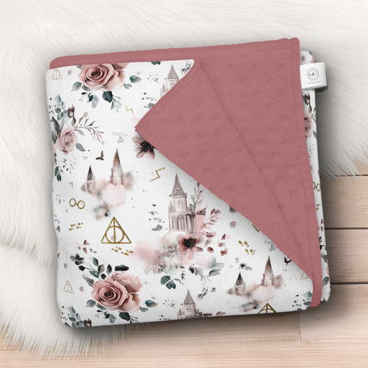Couverture en minky | Roses magiques