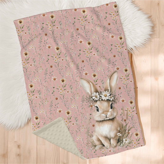 Couverture pour bassinette | Petit Lapin Floral