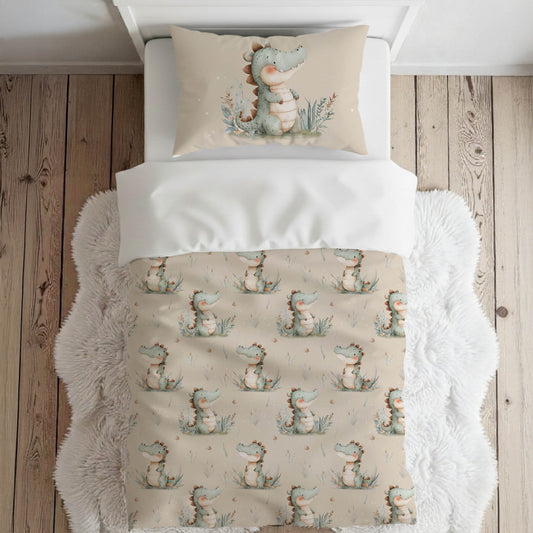 Literie pour lit simple | Crocos beiges