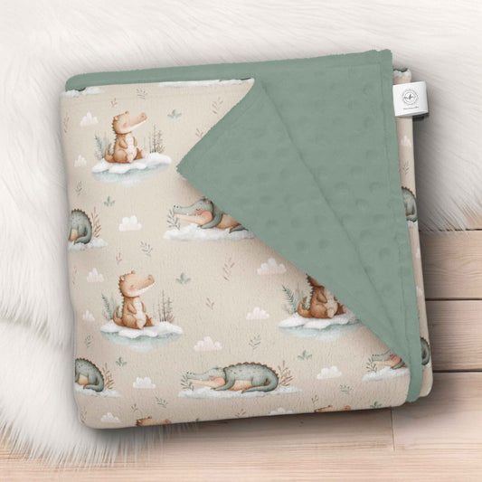 Couverture en minky | Rêve de crocos