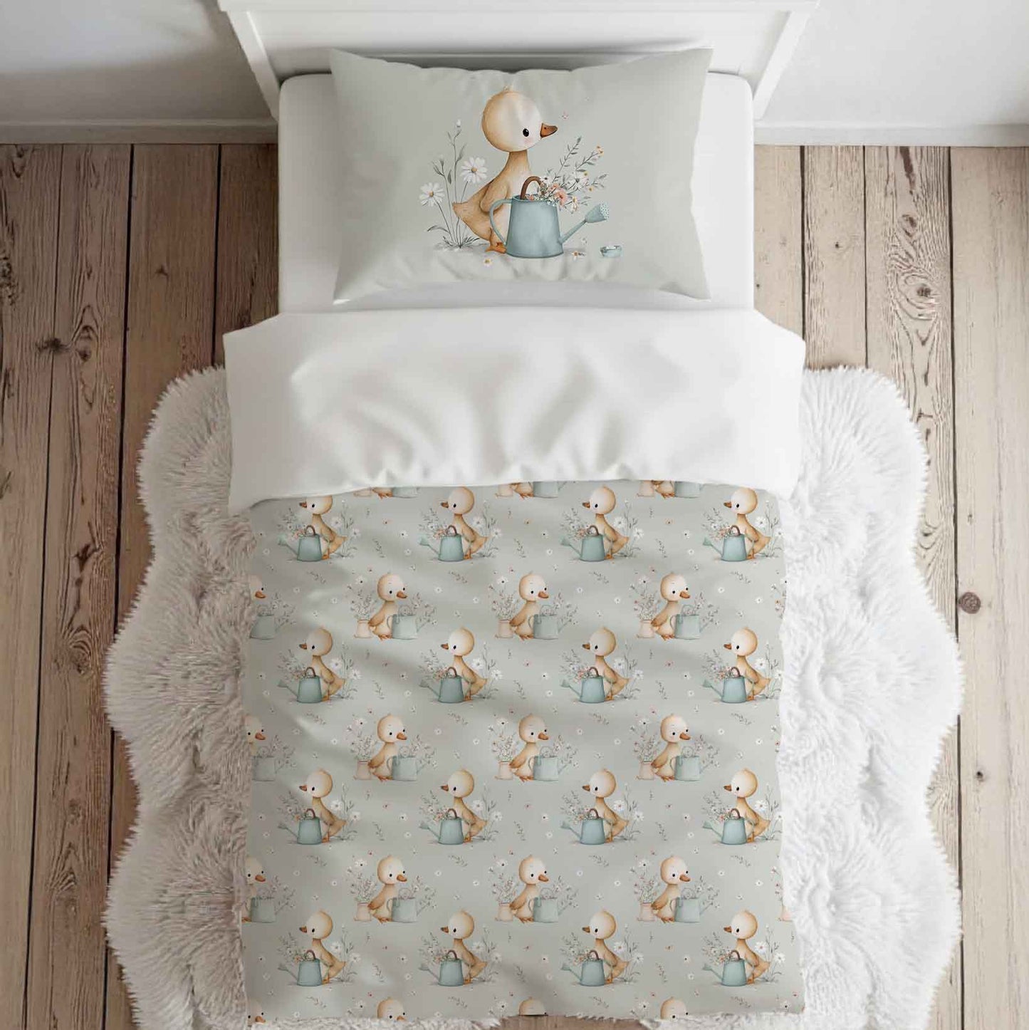 Literie pour lit simple | Cannetons marguerites