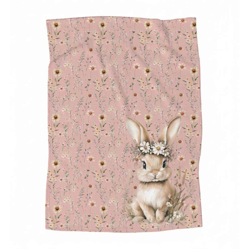 Couverture pour bassinette | Petit Lapin Floral