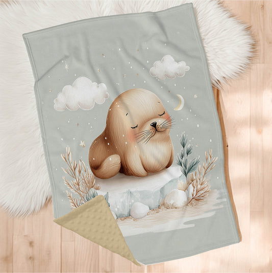 Couverture en minky | Rêve de Loutre Boréale