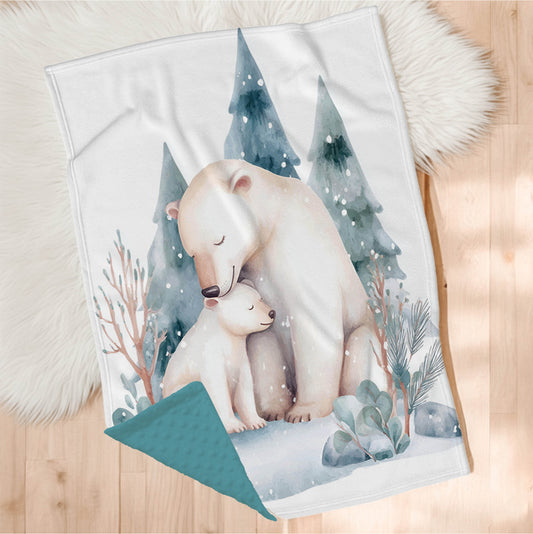 Couverture en minky | Amour maternel du nord