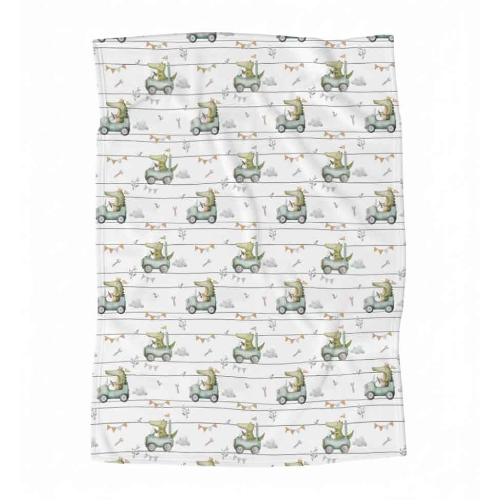 Couverture en minky | Course de crocos