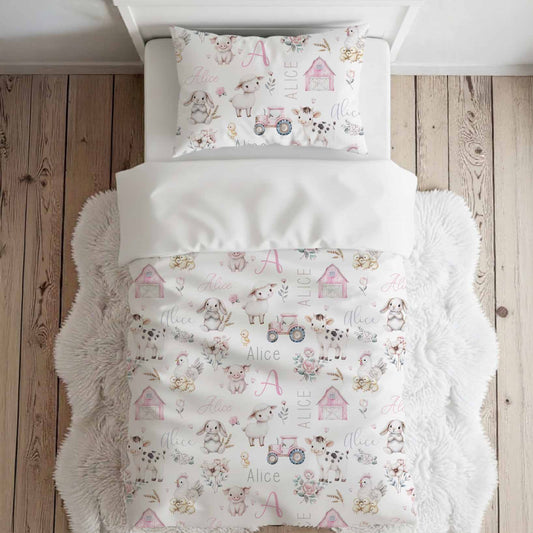 Literie pour lit simple | Prairie Rose prénom répétitif