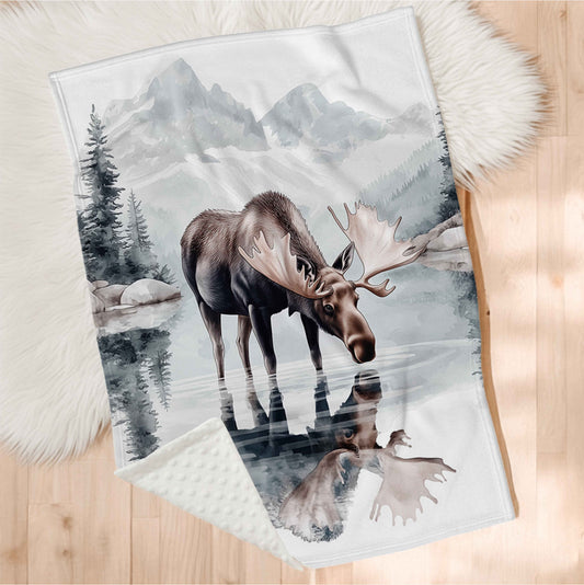 Couverture pour bassinette | Reflets d'orignal