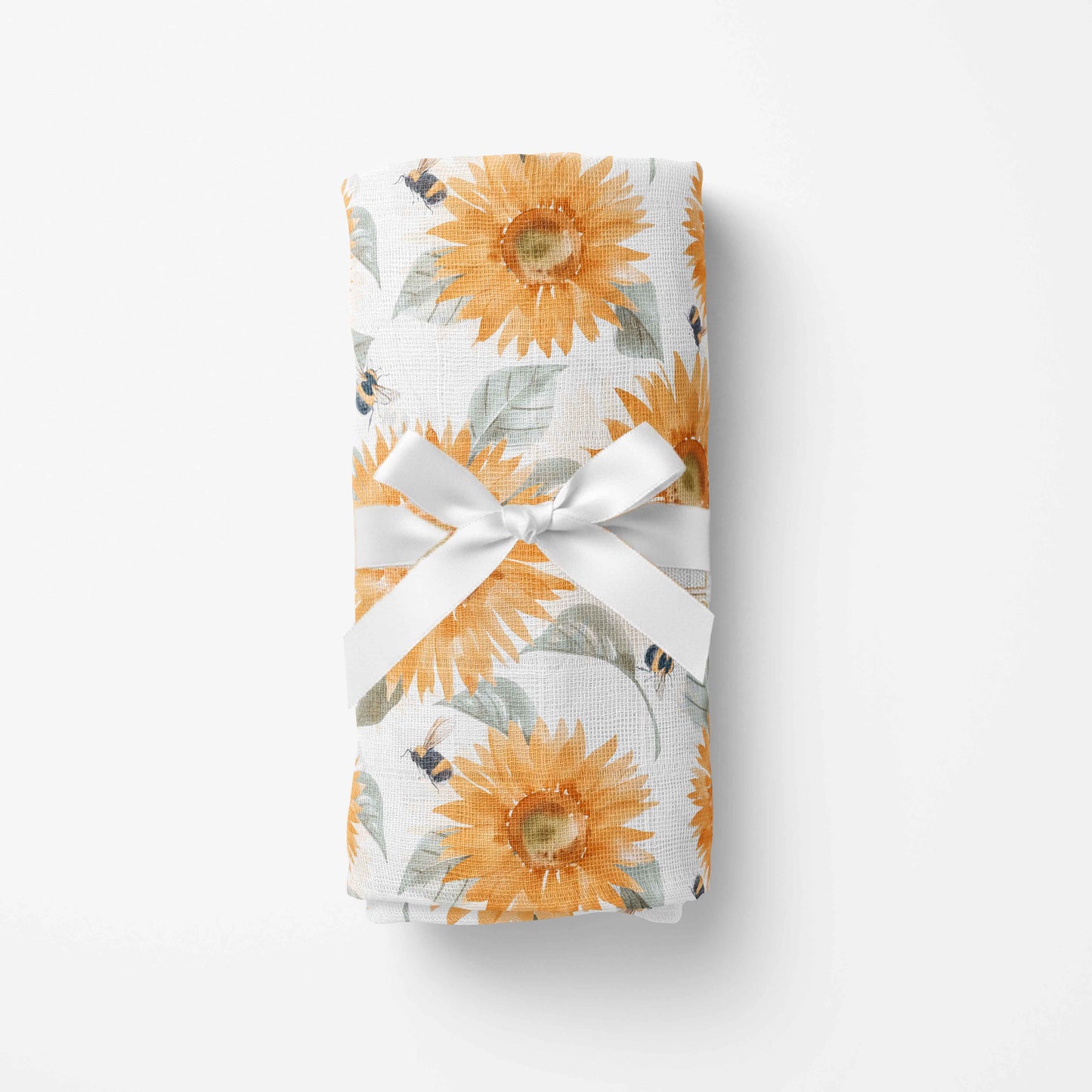 Couverture en mousseline de bambou | Tournesols géants