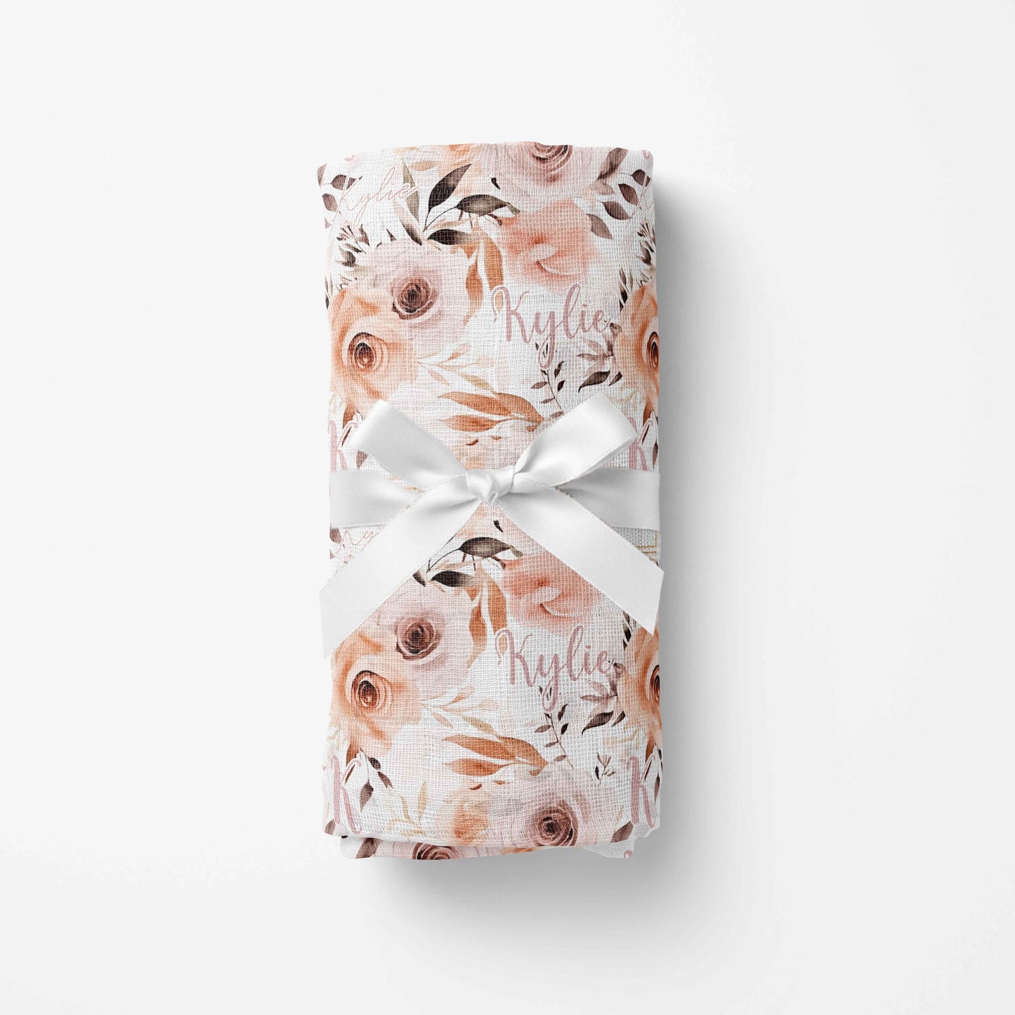 Couverture en mousseline de bambou | Fleurs Séchées prénom répétitif