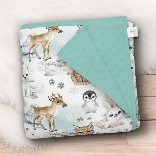 Couverture en minky | Hiver enchanté