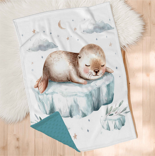 Couverture en minky | Petit Phoque Polaire