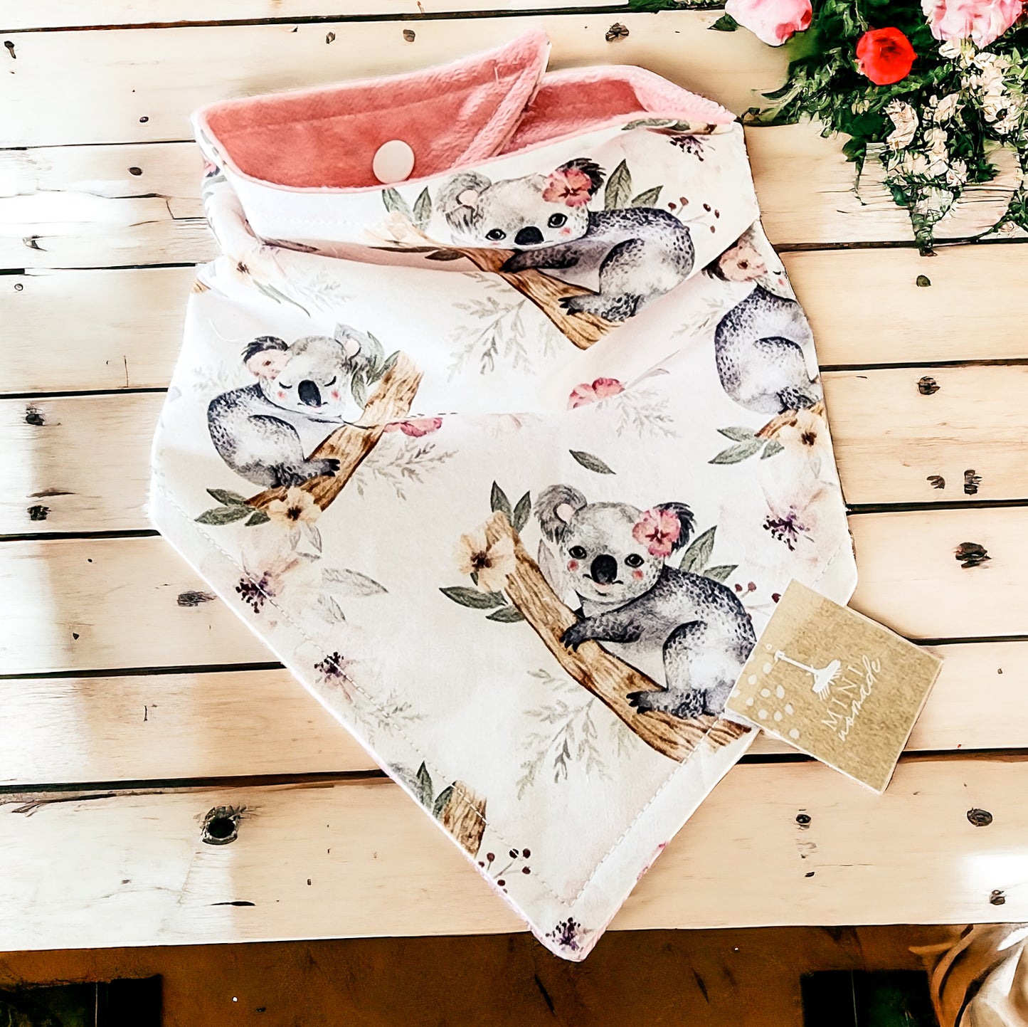 Bavoir bandana | Koala Fleurs de Lune