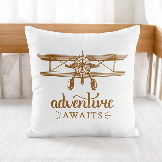 Coussin décoratif | Aviateur Vintage Adventure Awaits