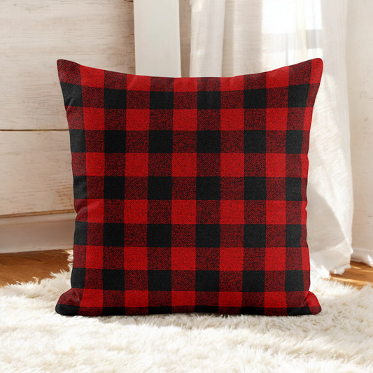 Coussin décoratif | Lumberjack Rouge Texturé